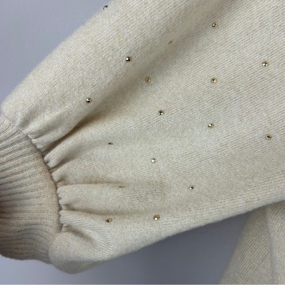 Colortree Casual Paris Themed Embellished Knit Short Sleeve Sweater Medium - Picture 6 of 13